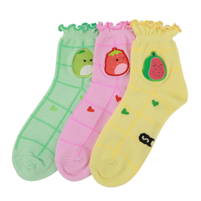 Squishmallows - Characters 3 Pair Quarter Crew Box Set Socks