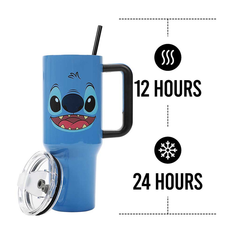 Chargez l&#39;image dans la visionneuse de la galerie, Disney: Lilo &amp; Stitch - Stitch Big Face 40 oz. Stainless Steel Tumbler
