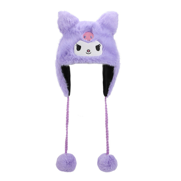 Kuromi - Faux Fur 3D Laplander Beanie