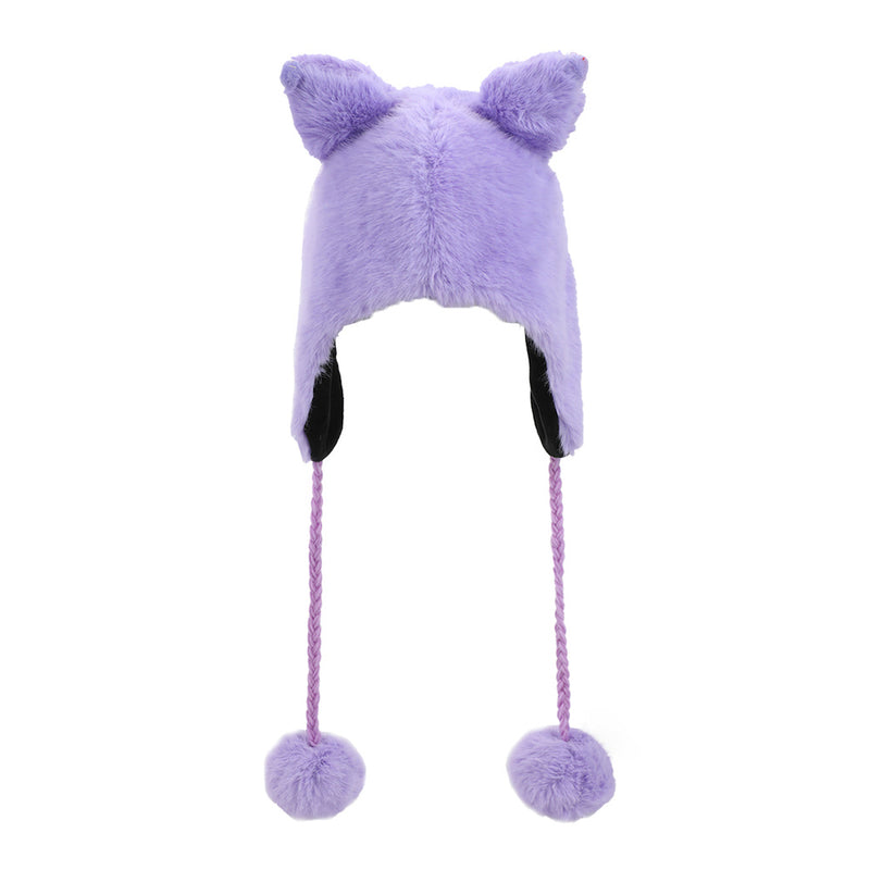 Kuromi - Faux Fur 3D Laplander Beanie