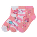 Hello Kitty - Strawberry Milk 3 Pair Quarter Crew Box Set Socks