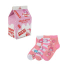 Hello Kitty - Strawberry Milk 3 Pair Quarter Crew Box Set Socks