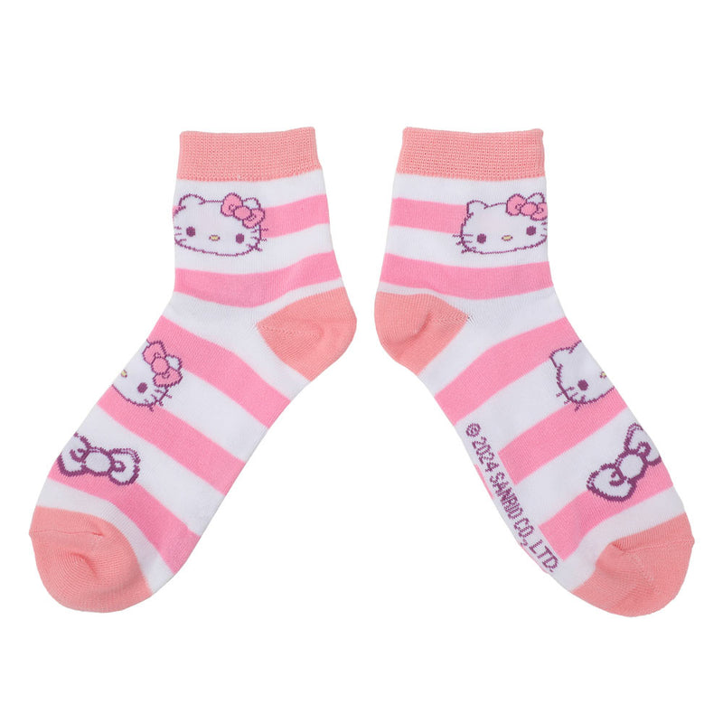 Chargez l&#39;image dans la visionneuse de la galerie, Hello Kitty - Strawberry Milk 3 Pair Quarter Crew Box Set Socks
