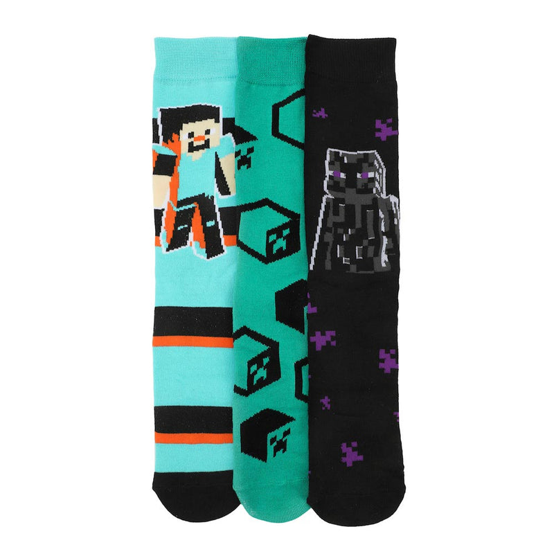 Chargez l&#39;image dans la visionneuse de la galerie, Minecraft - 3 Pair Crew Box Set Socks
