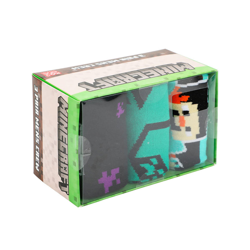 Chargez l&#39;image dans la visionneuse de la galerie, Minecraft - 3 Pair Crew Box Set Socks
