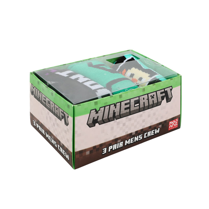 Chargez l&#39;image dans la visionneuse de la galerie, Minecraft - 3 Pair Crew Box Set Socks
