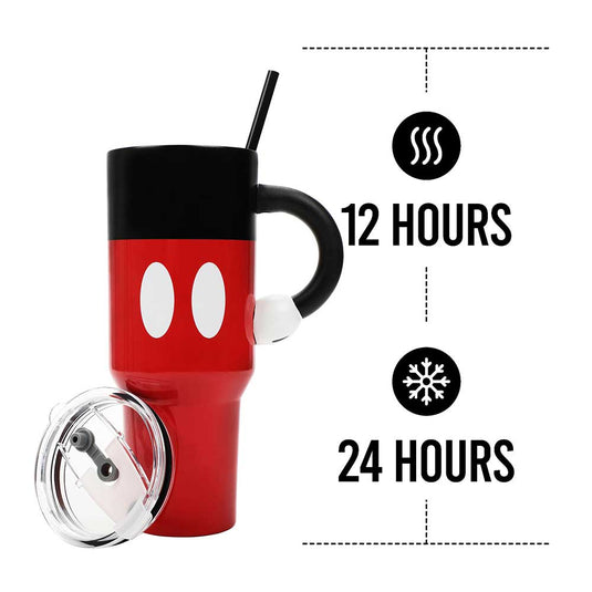 Disney Minnie Mouse 40 oz. Sculpted Handle Stainless Steel Tumbler