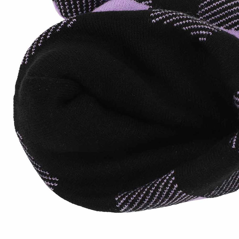 Cargue la imagen en el visor de la galería, Kuromi - Buffalo Plaid 3D Cuff Beanie
