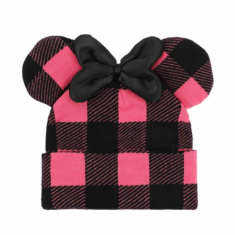 Chargez l&#39;image dans la visionneuse de la galerie, Disney Mickey Mouse - Minnie Mouse Buffalo Plaid 3D Beanie
