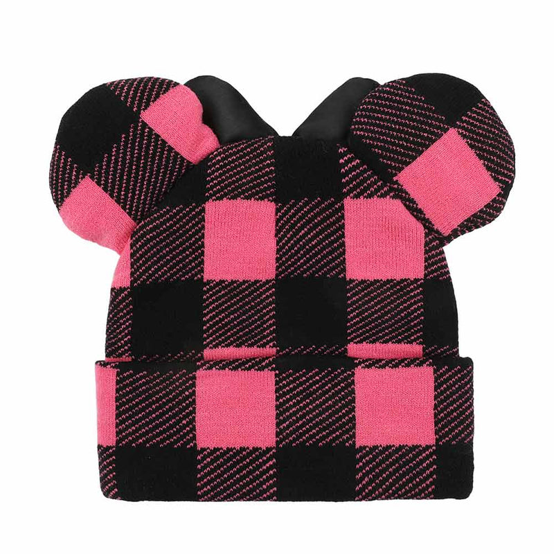 Chargez l&#39;image dans la visionneuse de la galerie, Disney Mickey Mouse - Minnie Mouse Buffalo Plaid 3D Beanie
