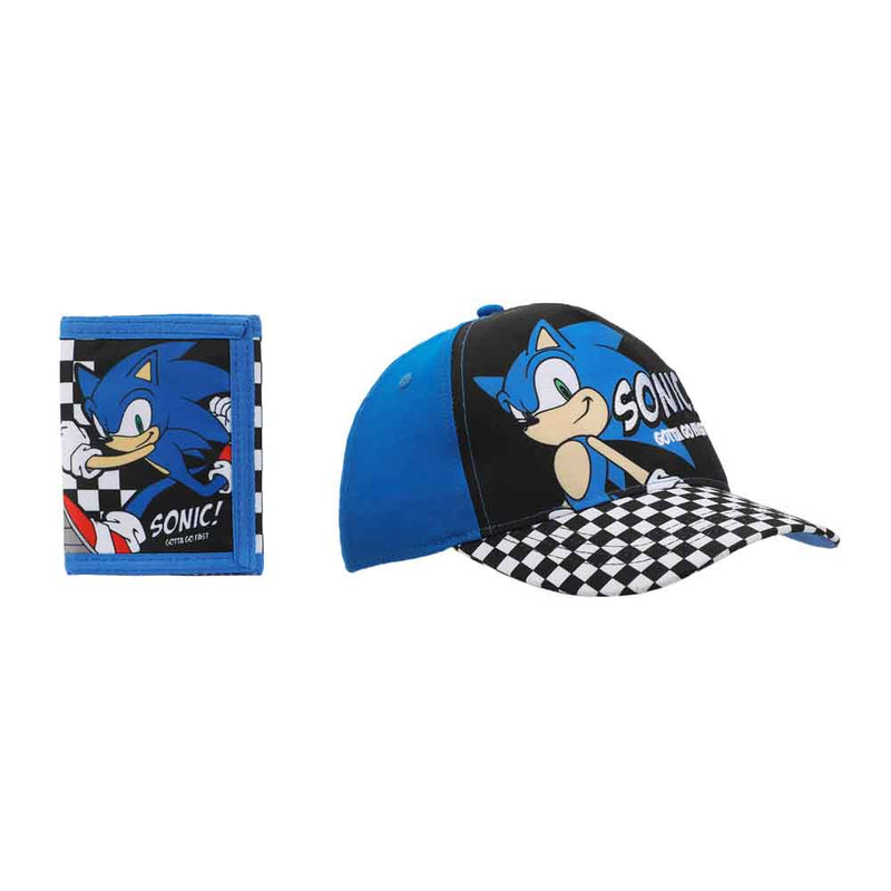 Cargue la imagen en el visor de la galería, Sonic the Hedgehog - Youth Curved Bill Snapback &amp; Bi-fold Wallet Combo
