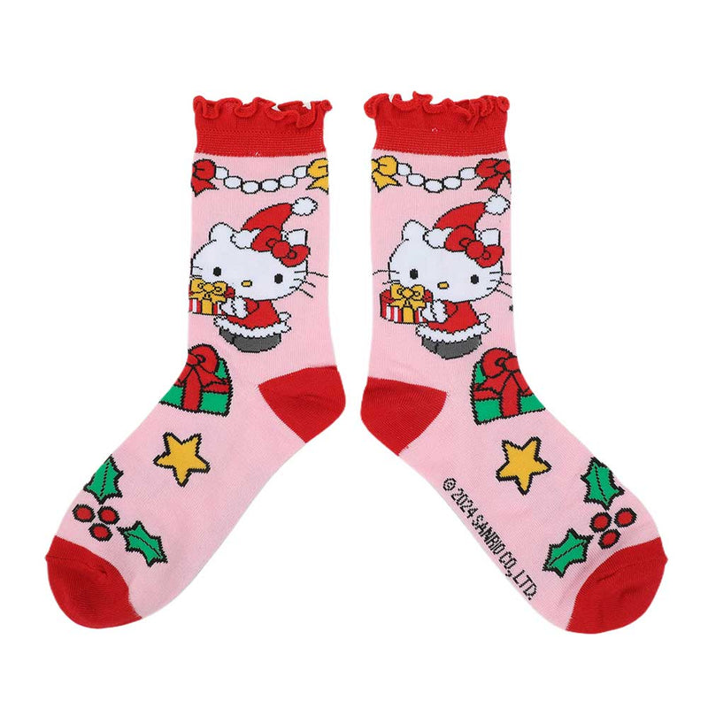 Cargue la imagen en el visor de la galería, Hello Kitty - Christmas Junior&#39;s 3 Pair Crew Box Set Socks
