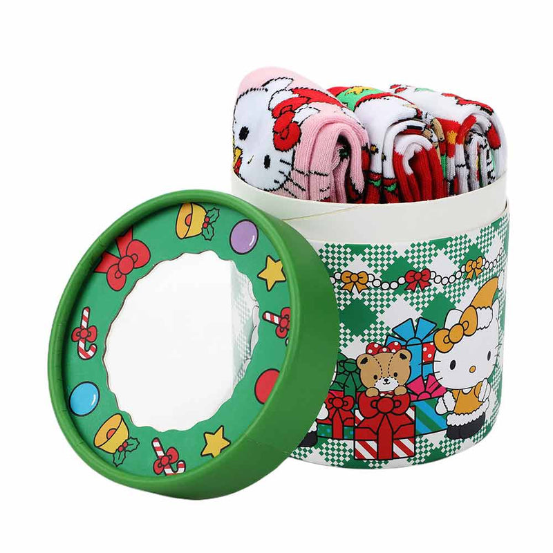 Cargue la imagen en el visor de la galería, Hello Kitty - Christmas Junior&#39;s 3 Pair Crew Box Set Socks
