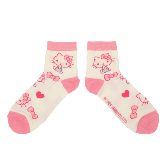 Sanrio Hello Kitty - 2 Pair Quarter Crew Socks Popsicle Box Set