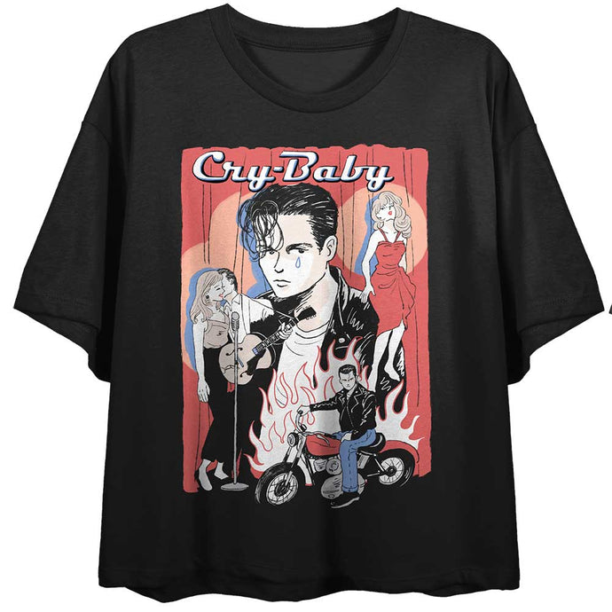 Cry-Baby - Sketch Art Crop Tee T-Shirt