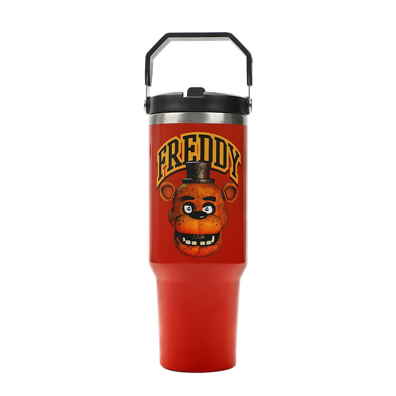 Chargez l&#39;image dans la visionneuse de la galerie, Five Nights at Freddy&#39;s - 40 oz. Stainless Steel Tumbler with Handle
