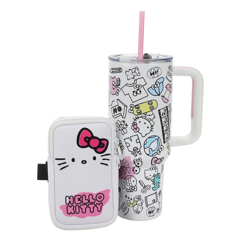 Cargue la imagen en el visor de la galería, Sanrio - Hello Kitty Bag &amp; 40 oz. Stainless Steel Tumbler Set
