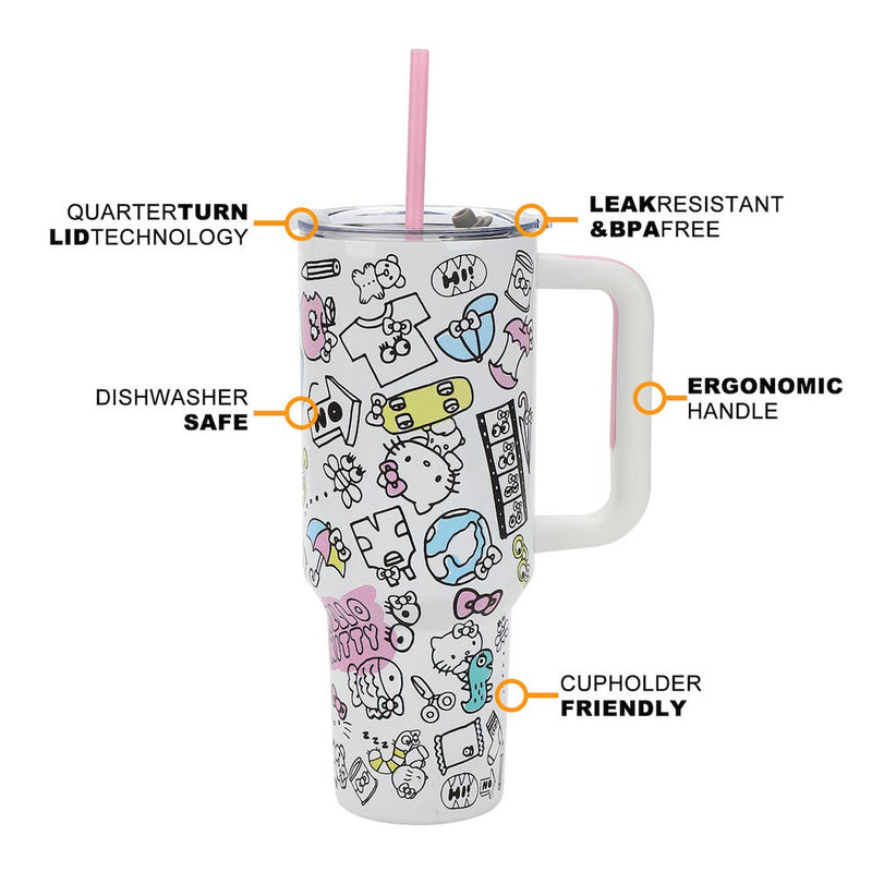 Cargue la imagen en el visor de la galería, Sanrio - Hello Kitty Bag &amp; 40 oz. Stainless Steel Tumbler Set
