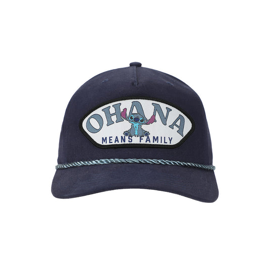 Disney Lilo & Stitch - Ohana Means Family Vintage Rope Curved Bill Snapback Hat