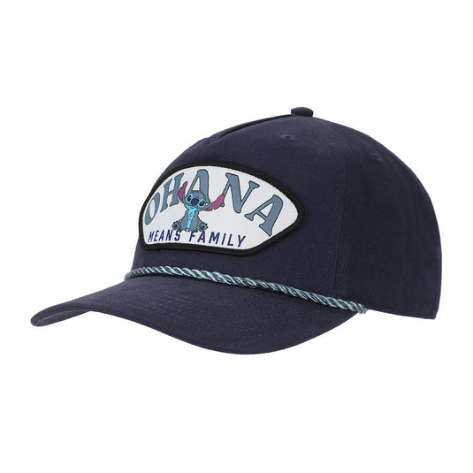 Disney Lilo & Stitch - Ohana Means Family Vintage Rope Curved Bill Snapback Hat