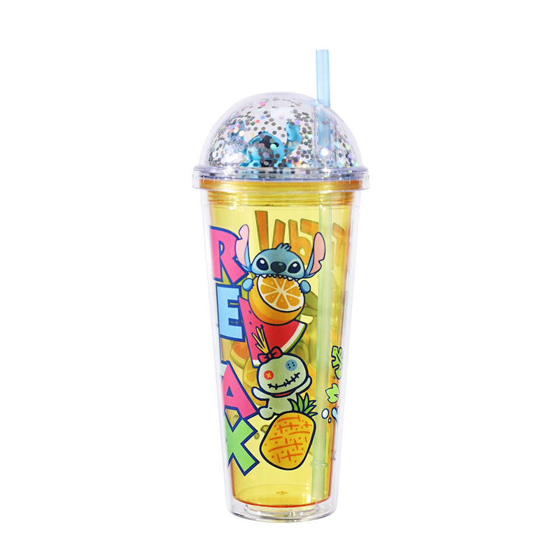 Cargue la imagen en el visor de la galería, Disney Lilo &amp; Stitch - Confetti Lid 16 oz. Plastic Tumbler
