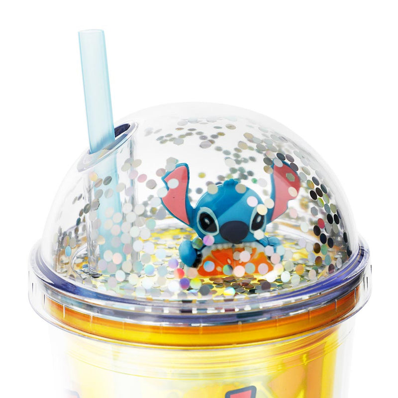 Cargue la imagen en el visor de la galería, Disney Lilo &amp; Stitch - Confetti Lid 16 oz. Plastic Tumbler
