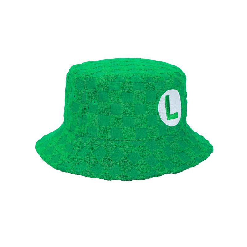 Chargez l&#39;image dans la visionneuse de la galerie, Super Mario - Luigi Terry Cloth Bucket Hat
