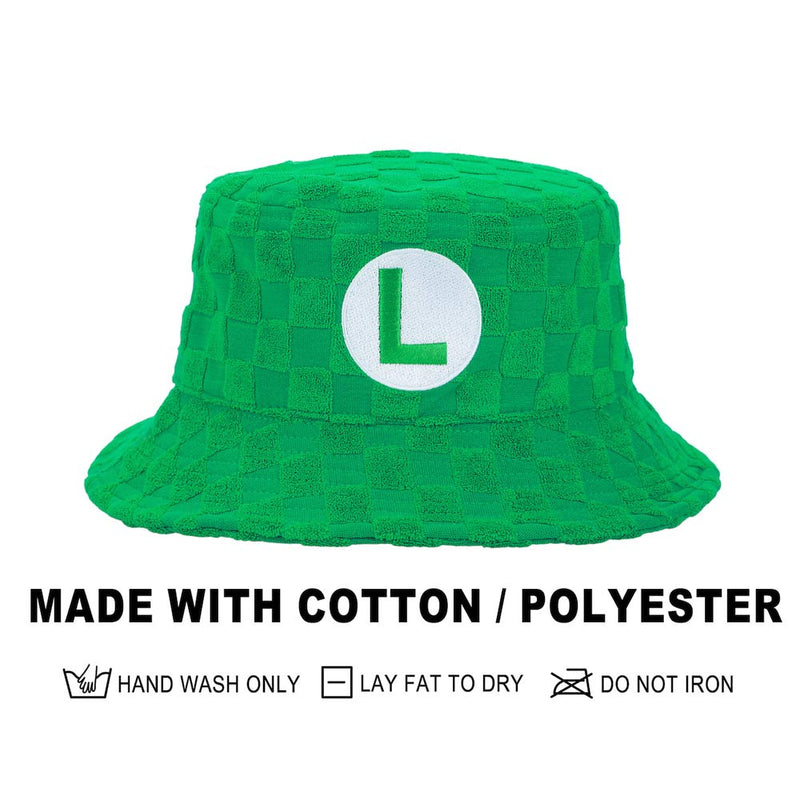 Chargez l&#39;image dans la visionneuse de la galerie, Super Mario - Luigi Terry Cloth Bucket Hat
