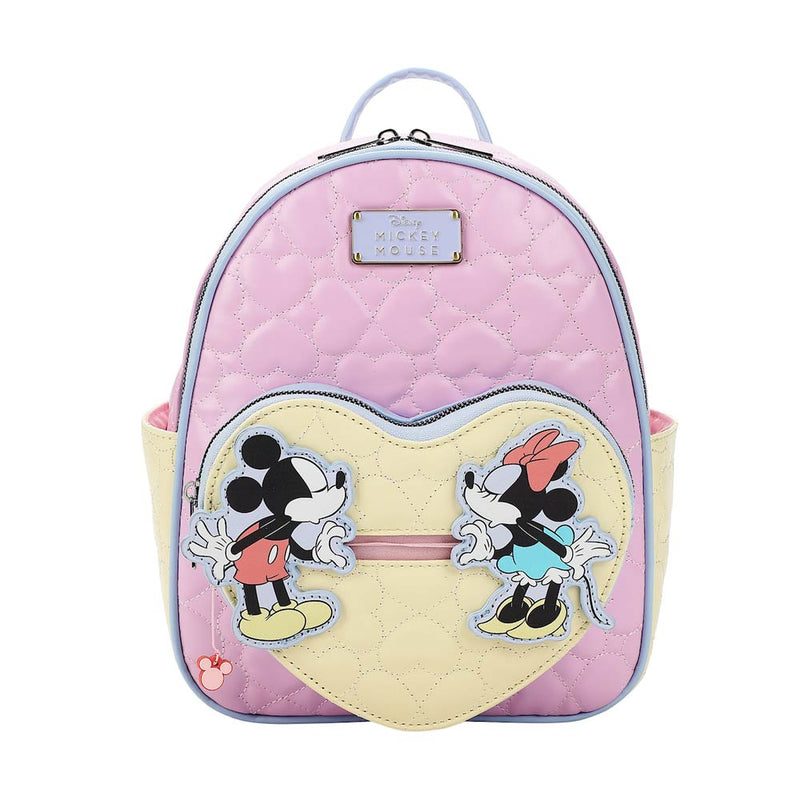 Cargue la imagen en el visor de la galería, Disney: Mickey &amp; Minnie - Interactive Quilted Mini Backpack
