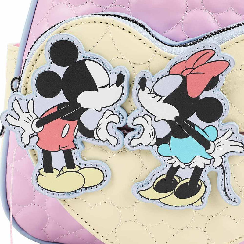 Cargue la imagen en el visor de la galería, Disney: Mickey &amp; Minnie - Interactive Quilted Mini Backpack
