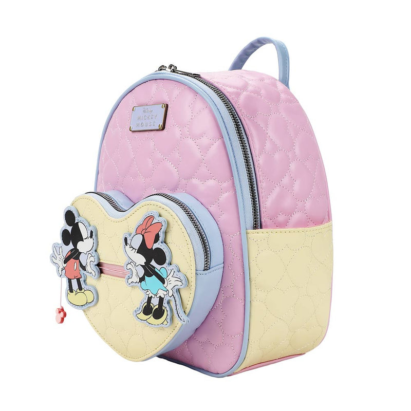 Cargue la imagen en el visor de la galería, Disney: Mickey &amp; Minnie - Interactive Quilted Mini Backpack
