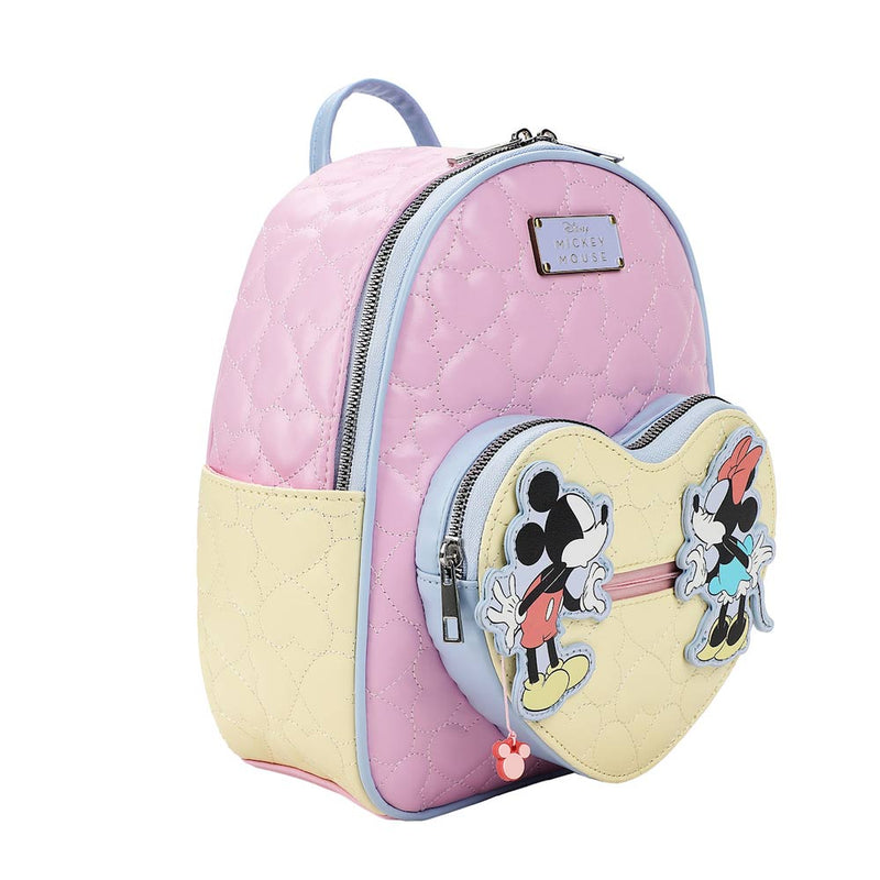 Cargue la imagen en el visor de la galería, Disney: Mickey &amp; Minnie - Interactive Quilted Mini Backpack
