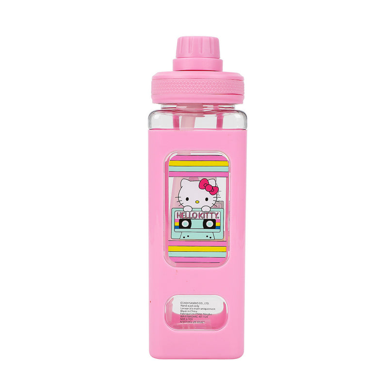 Cargue la imagen en el visor de la galería, Sanrio Hello Kitty - Cassette Tape 24 oz. Square Plastic Water Bottle

