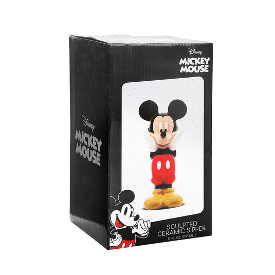 Disney Mickey Mouse - 6 oz. Sculpted Ceramic Cup With Straw