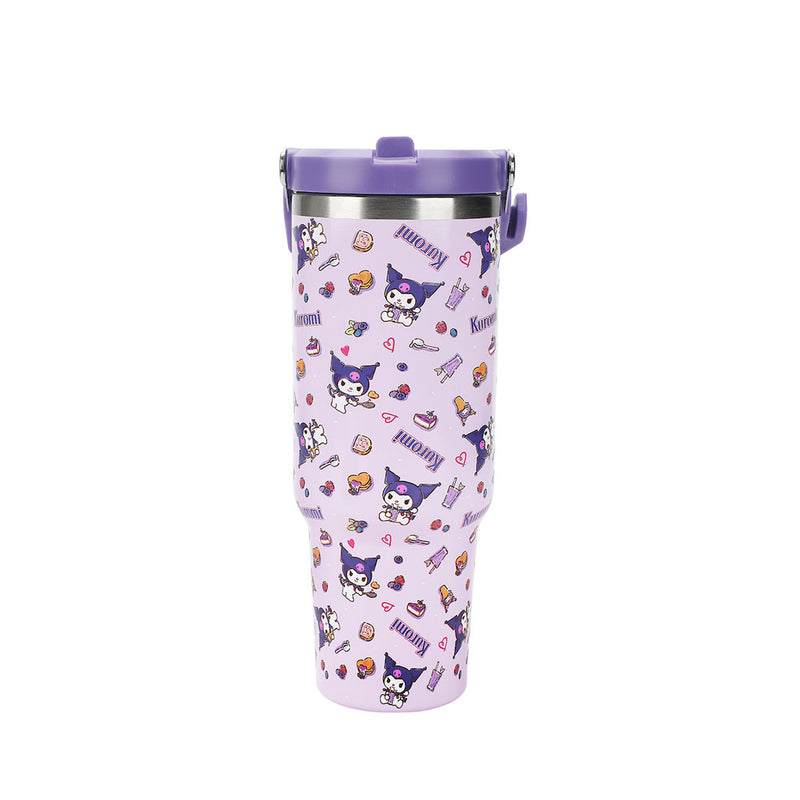 Chargez l&#39;image dans la visionneuse de la galerie, Sanrio Hello Kitty - Kuromi 40 oz. Stainless Steel Tumbler with Handle
