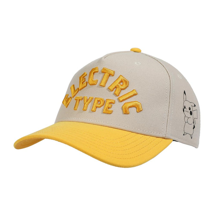 Bioworld Pokemon - Pikachu Electric Type Curved Bill Snapback Hat