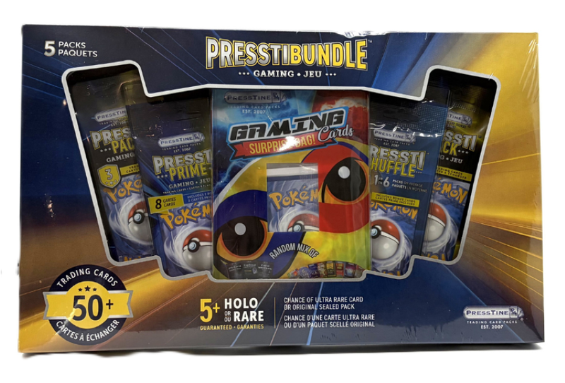 Cargue la imagen en el visor de la galería, Pokémon PresstiBundle - 5 Holo or Rare Trading Card Game
