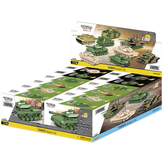 Cobi Historical Collection World War II - 1:72 Scale Tank Collector's Box Series 2 Vehicle Brick Toy