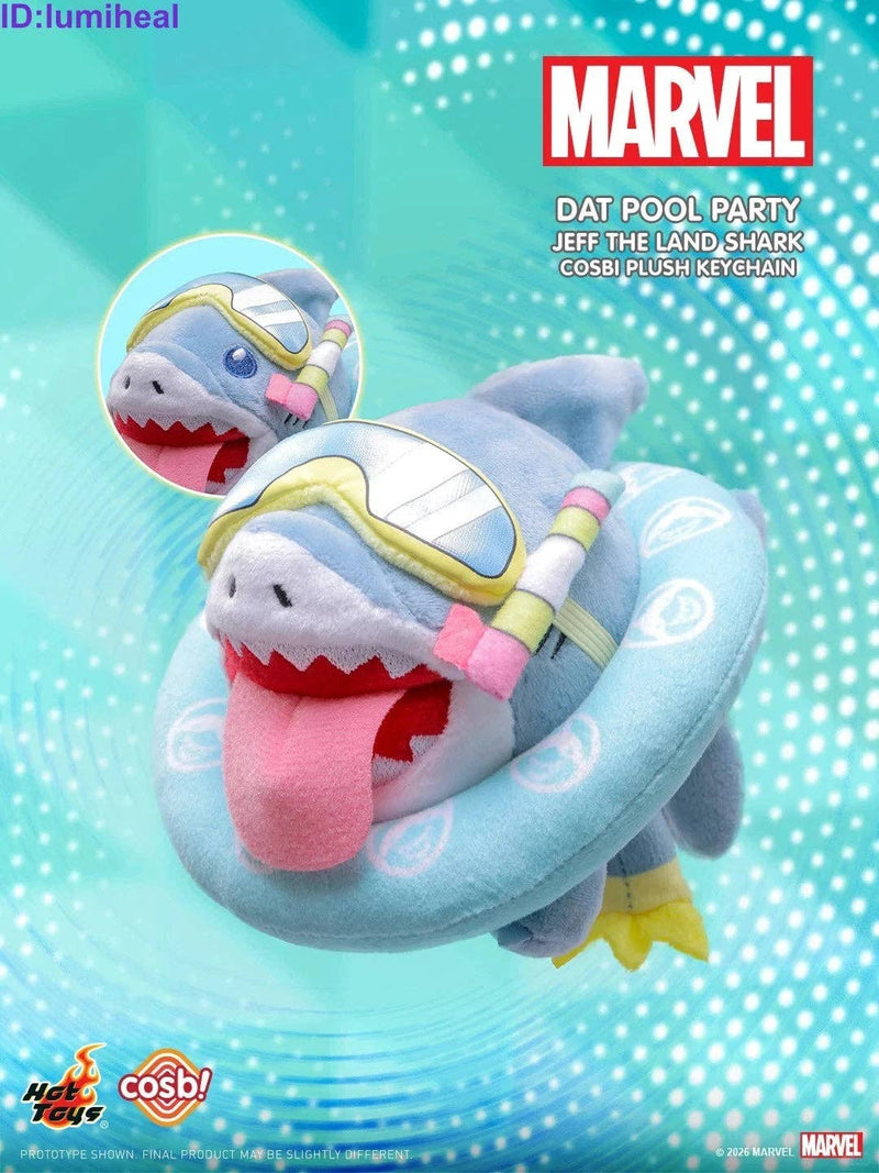 Load image into Gallery viewer, Marvel Comics Cosbi Jeff the Land Shark 1Pc Plush Keychain Blind Box

