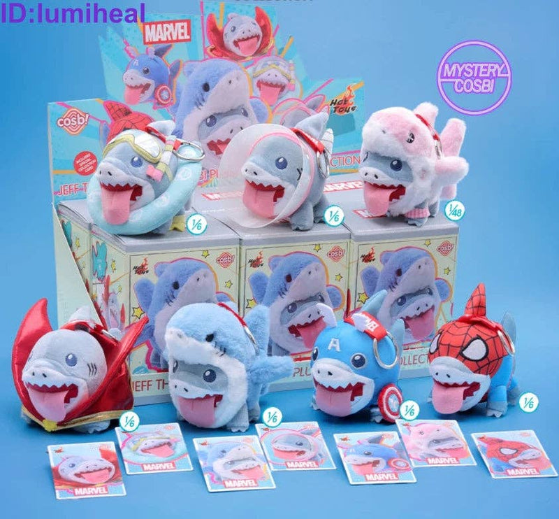 Load image into Gallery viewer, Marvel Comics Cosbi Jeff the Land Shark 1Pc Plush Keychain Blind Box

