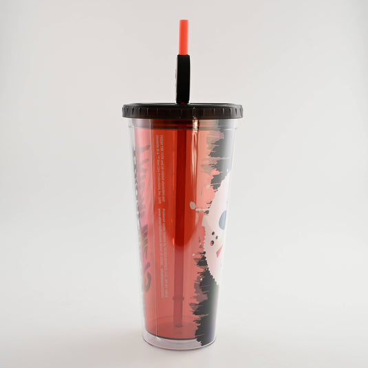 Friday the 13th Splatter Mask  24oz Plastic Cold Cup