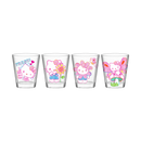 Hello Kitty Garden 4pc. 1.5oz. Mini Glass Set 4x1