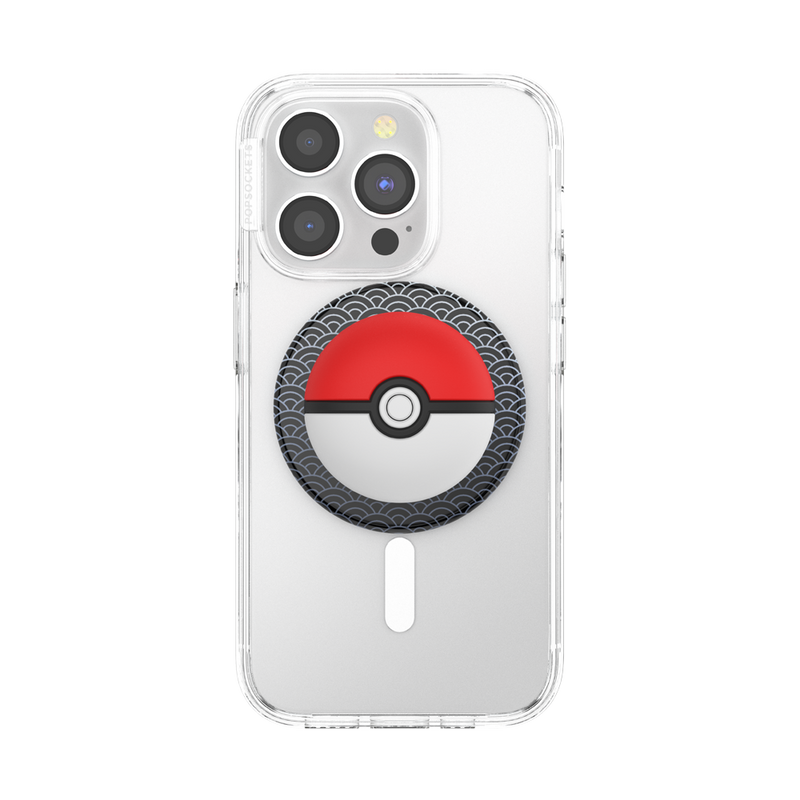 Cargue la imagen en el visor de la galería, PopSockets Pokemon - Puffy Poké Ball Seigaiha Phone Grip MagSafe
