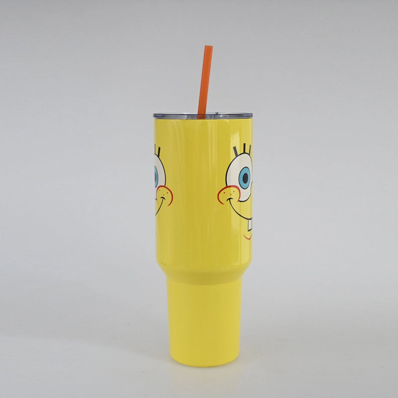 Chargez l&#39;image dans la visionneuse de la galerie, Sponge Bob - Big Face 40oz Stainless Steel Tumbler w Handle
