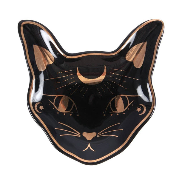 Black Cat Mystic Mog Ceramic Trinket Dish