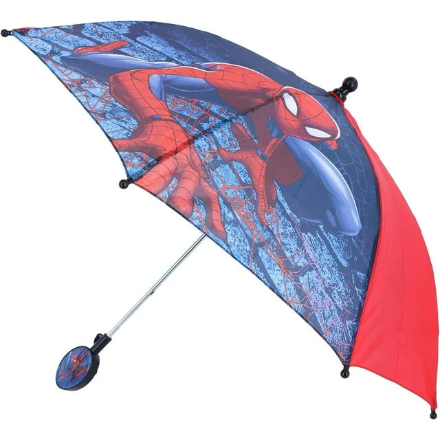 Cargue la imagen en el visor de la galería, Paraguas Spiderman con mango tipo concha
