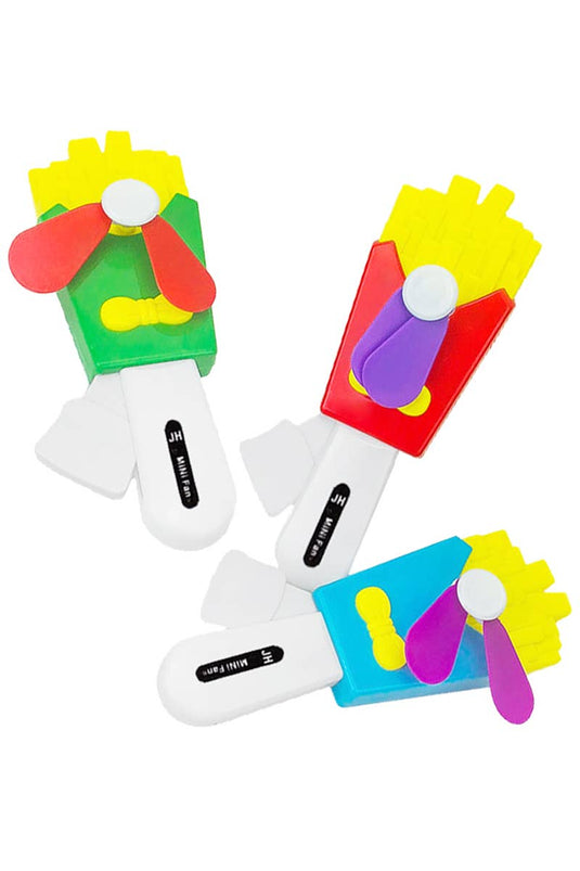 Cap Zone - Fries 1Pc Travel Size Manual Pressure Hand-Held Fan