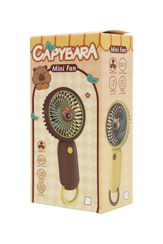 Capybara - Decal Ring Stand Handheld 1pc Electric Fan