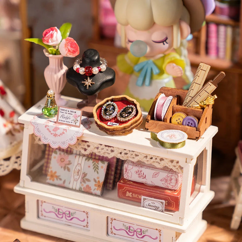 Load image into Gallery viewer, Robotime Rolife - Elsa's Tailoring DIY Miniature House Figure
