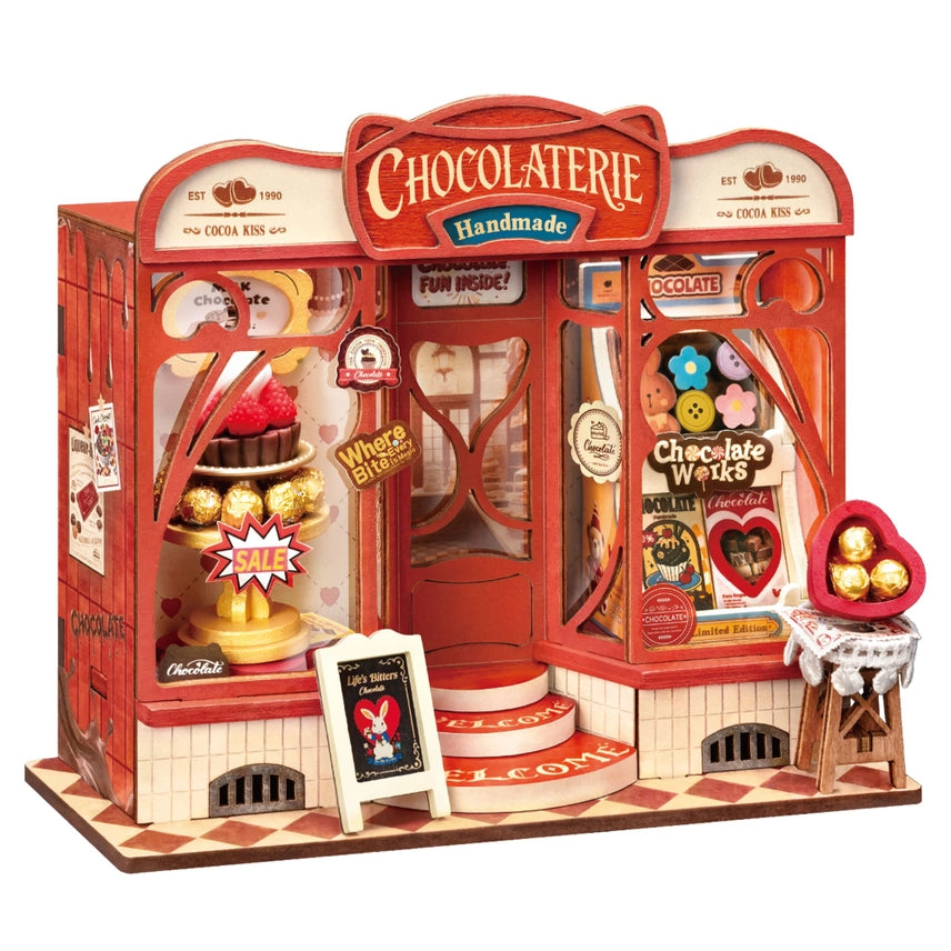 Robotime Rolife - Sweet Chocolate Shop DIY Miniature House Figure ...